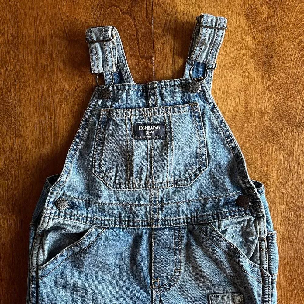 OshKosh patchwork overalls 24m
